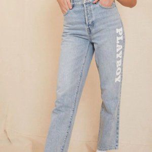 Playboy High Waisted Straight Leg Jeans